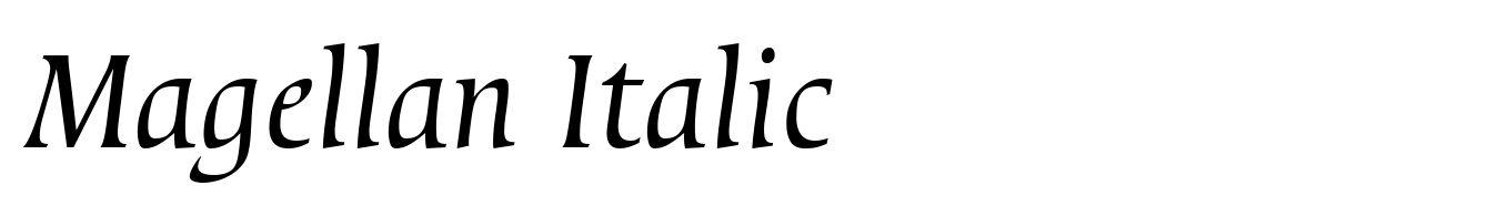 Magellan Italic